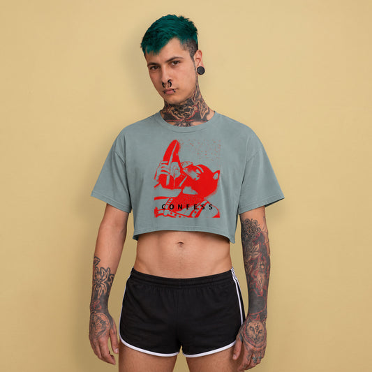 Confess Crop - Sniff Test | Pup Graphic Gay Crop Top