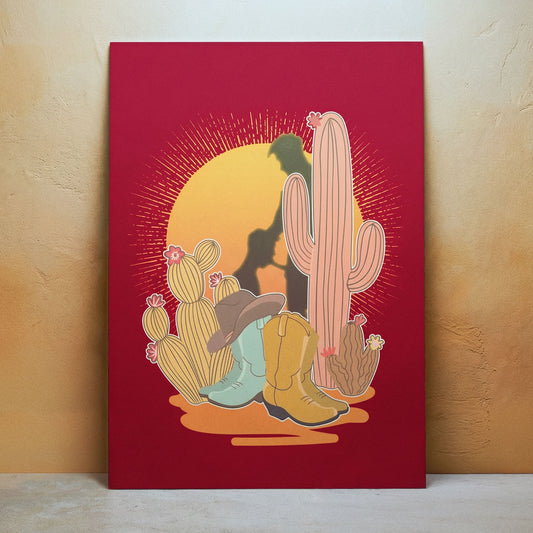 Vintage Brokeback Cowboy Poster – Western Gay Pride Print