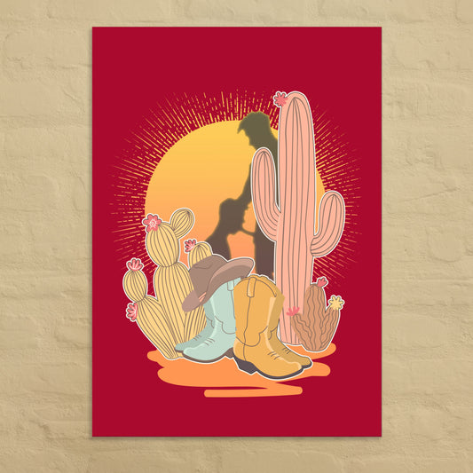 Vintage Brokeback Cowboy Poster – Western Gay Pride Print