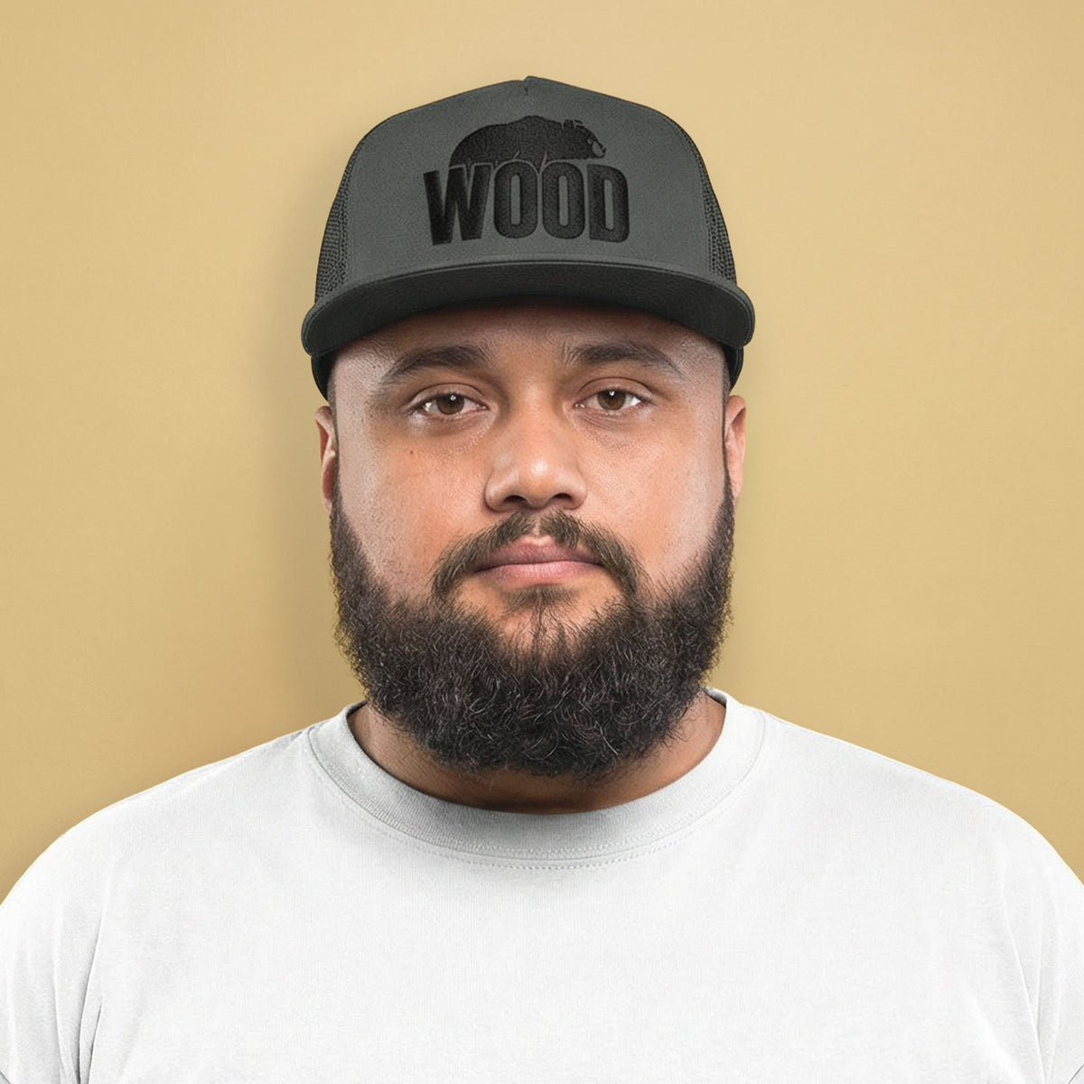 WOOD Bear Trucker Cap – Bear Energy, Embroidered Smut