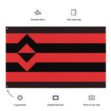 Fisting Kink Pride Flag with durable fabric, featuring red and black design, ideal for pride events and kink communities.