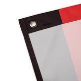 Fisting kink pride flag corner showing grommet and colors, perfect for displaying pride at events.