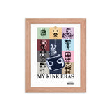 Kink Eras poster in red oak wooden frame - LGBTQ+ kink pride Taylor Swift parody art print by BackRoom Gear