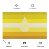 Piss Kink Pride Flag design featuring yellow stripes and a central droplet, celebrating kink pride flag.