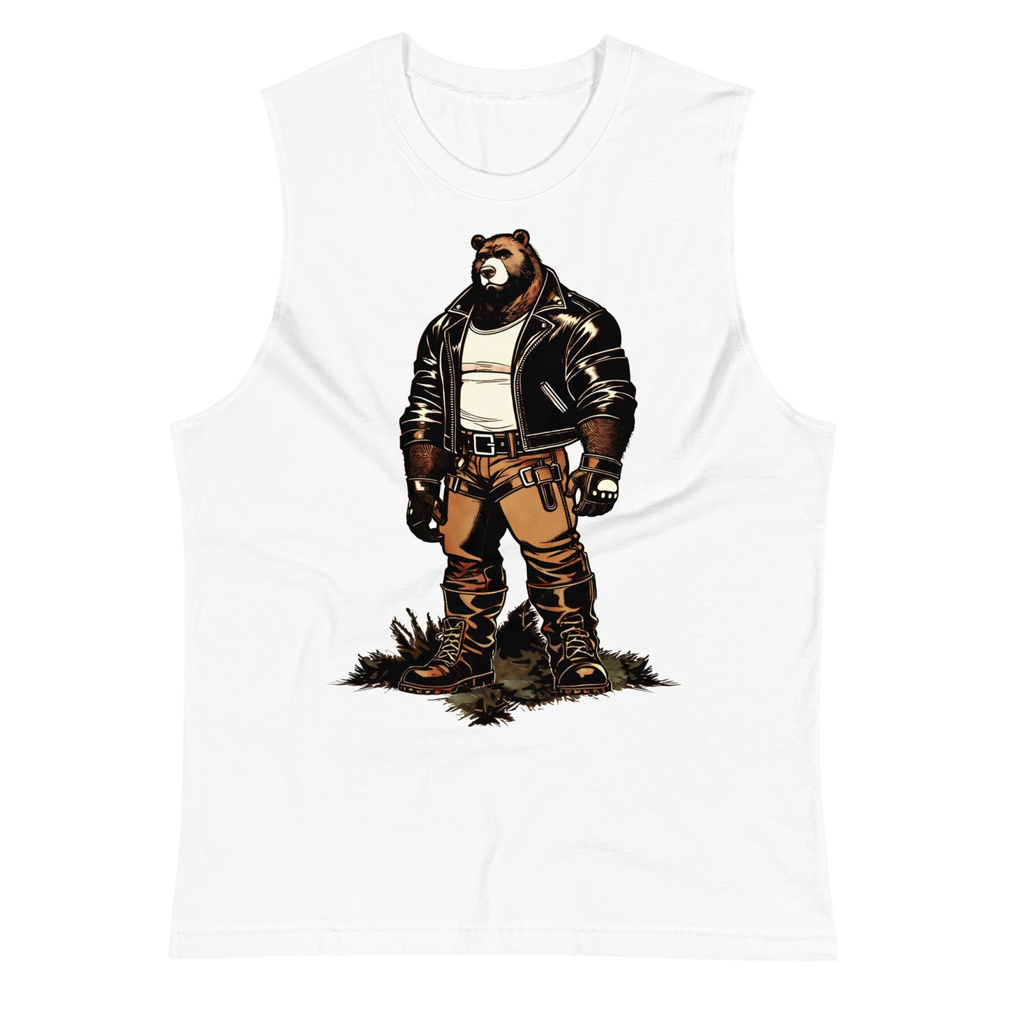 Leather Daddy Bear Muscle Shirt | Gay Pride Bear Community Tee