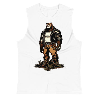 Leather Daddy Bear Muscle Shirt | Gay Pride Bear Community Tee