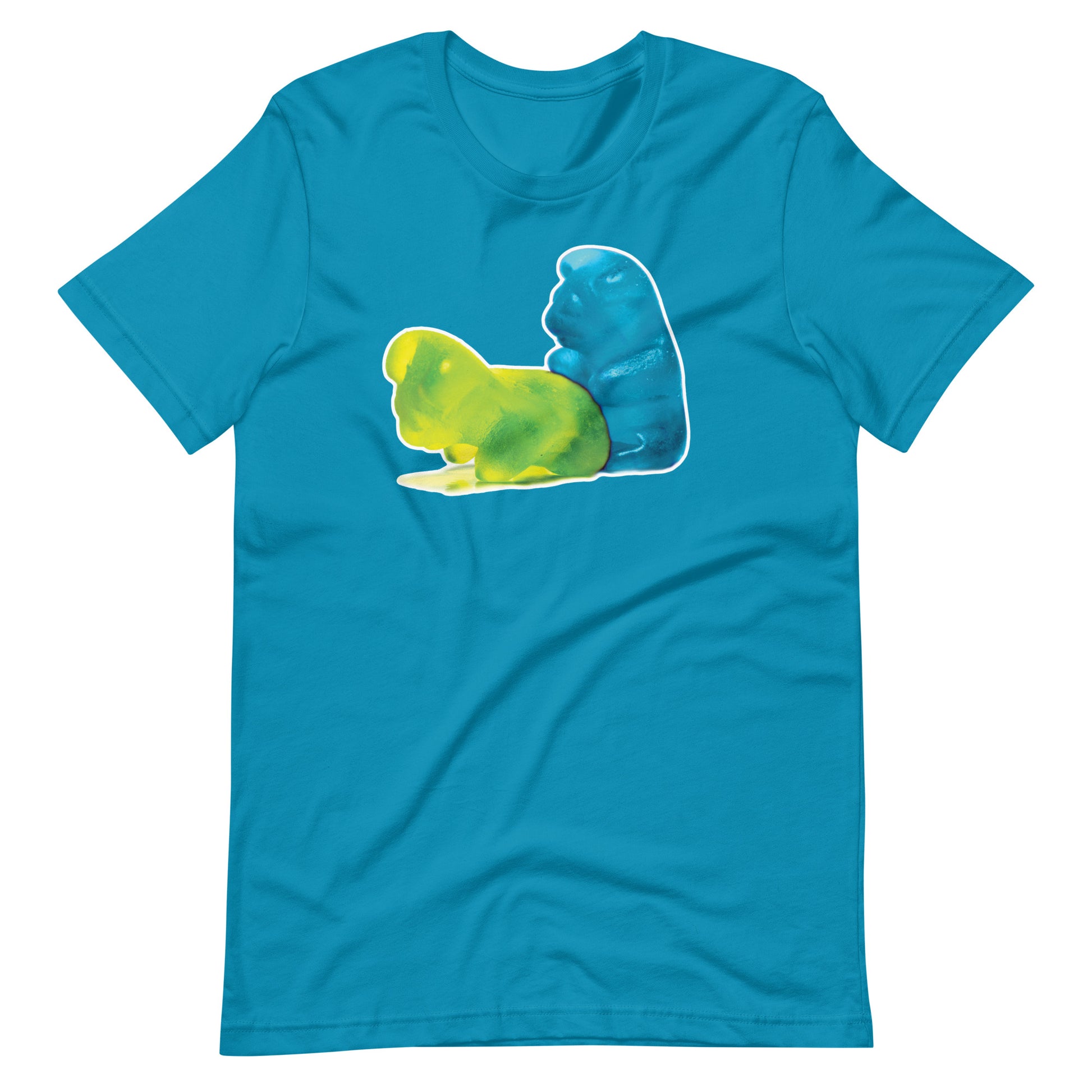Gummy-Bearback-aqua Shirt flat - backroomgear - your LGBTQI Gay Kink Apparel Store