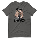 Gay bear tee Hunt Twinks grizzly design in asphalt grey