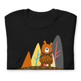 Bear-in-the-woods-Black-T-Shirt-Folded Backroom-Gear - Wild Leather Bear Pride T-Shirt – Gay Bear Flag Tee – LGBTQ+ pride t-shirts US UK – Gay pride shirts collection – Made-to-order gay apparel