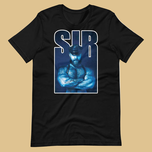 Sir Bear shirt black flat - backroomgear - your LGBTQI Gay Kink Apparel Store