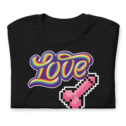 Love Dick Shirt-Black folded-backroomgear - your LGBTQI Gay Kink Apparel Store