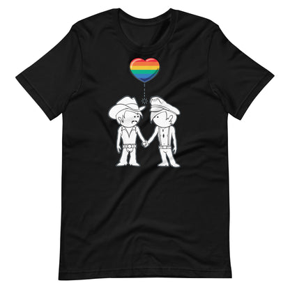 Romeo & Julian Black T-Shirt Flat - BackRoomGear - your LGBTQI Gay Kink Apparel Store