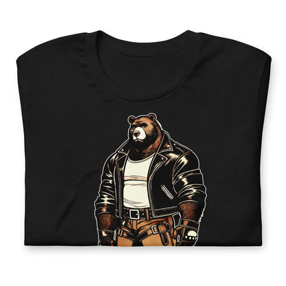 Leather Daddy Bear T-Shirt | Gay Pride Bear Community Tee | Leather Daddy Gift | LGBT Bear Fashion | Unique Graphic T-Shirt for Bears