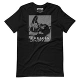 Black t-shirt with a Sneaker Pup graphic design and 'CONFESS' text on a white background