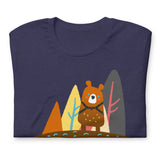 Bear-in-the-woods-heather-midnight-navy-T-Shirt-Folded Backroom-Gear - Wild Leather Bear Pride T-Shirt – Gay Bear Flag Tee – LGBTQ+ pride t-shirts US UK – Gay pride shirts collection – Made-to-order gay apparel