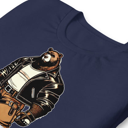 Leather Daddy Bear T-Shirt | Gay Pride Bear Community Tee | Leather Daddy Gift | LGBT Bear Fashion | Unique Graphic T-Shirt for Bears
