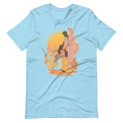 Vintage Brokeback Cowboy Sunset T-Shirt Western Gay Pride Tee