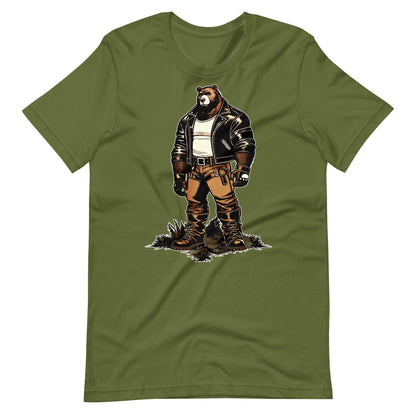 Leather Daddy Bear T-Shirt | Gay Pride Bear Community Tee | Leather Daddy Gift | LGBT Bear Fashion | Unique Graphic T-Shirt for Bears