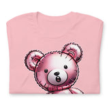 Gay bear t-shirt Blow Me bear design in pink color folded