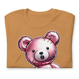 Gay bear t-shirt Blow Me bear design in toast color folded