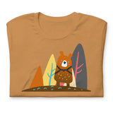 Bear-in-the-woods-toast brown T-Shirt-Folded Backroom-Gear - Wild Leather Bear Pride T-Shirt – Gay Bear Flag Tee – LGBTQ+ pride t-shirts US UK – Gay pride shirts collection – Made-to-order gay apparel