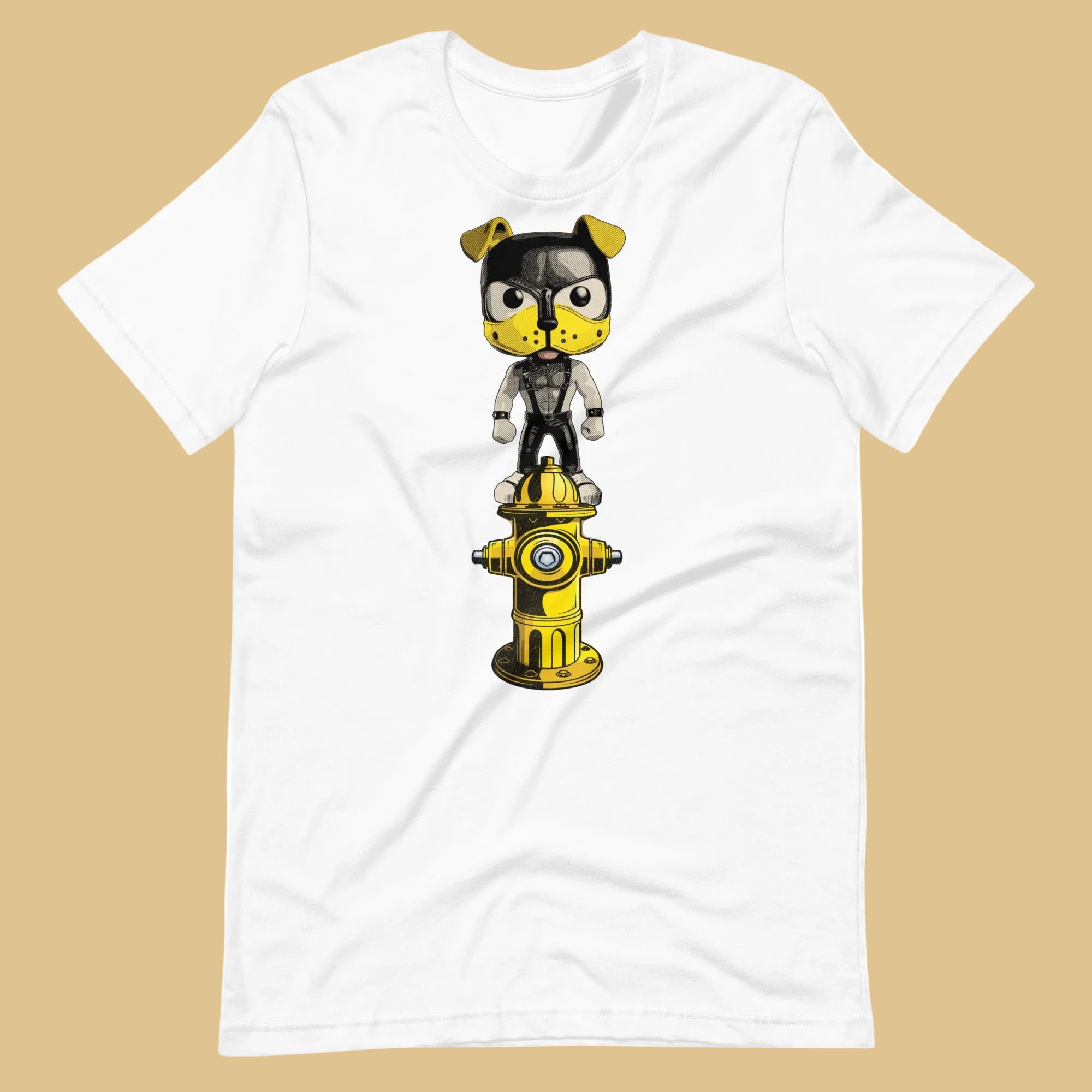 gay pup watersports white t-shirt graphic