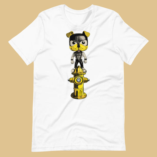 gay pup watersports white t-shirt graphic